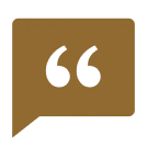 Quotation marks inside speech bubble