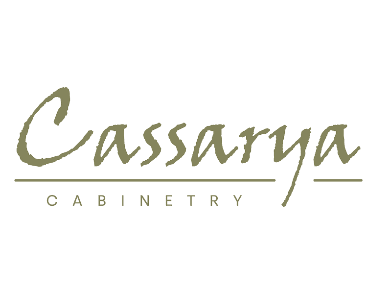 Logo with the word 'Cassarya' and 'Cabinetry' underneath on white background.